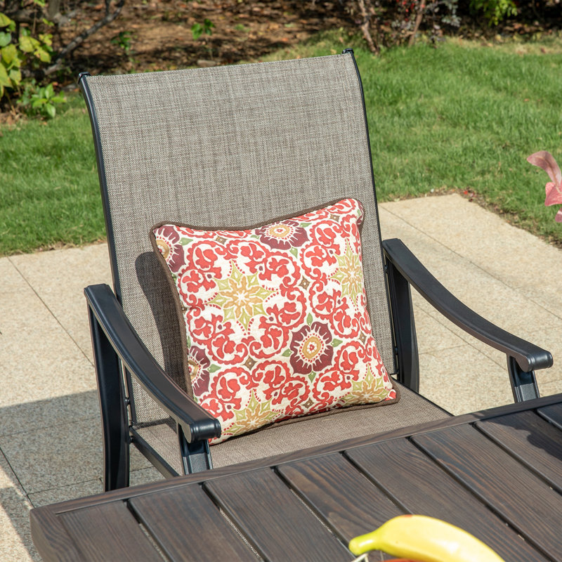 Basima 6 - Person Patio Dining Set with Rectangular Table