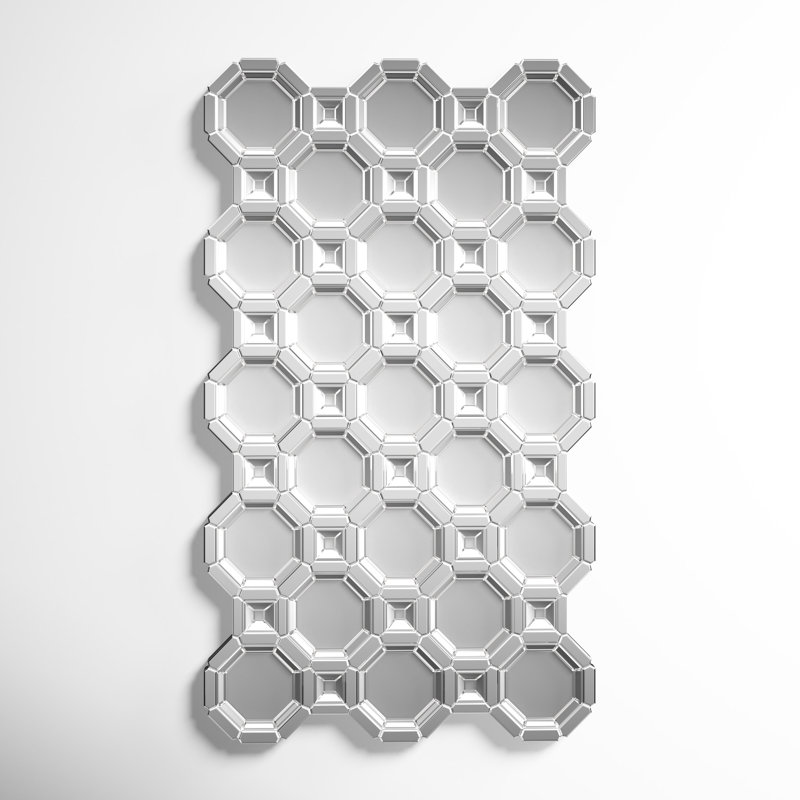 Elegant 75'' Beveled Wood Frame Mosaic Mirror