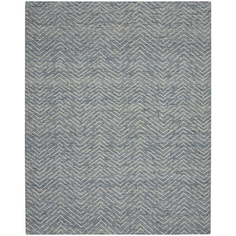Tapis indigo, Rectangle 7 pi 9 po x 9 pi 9 po