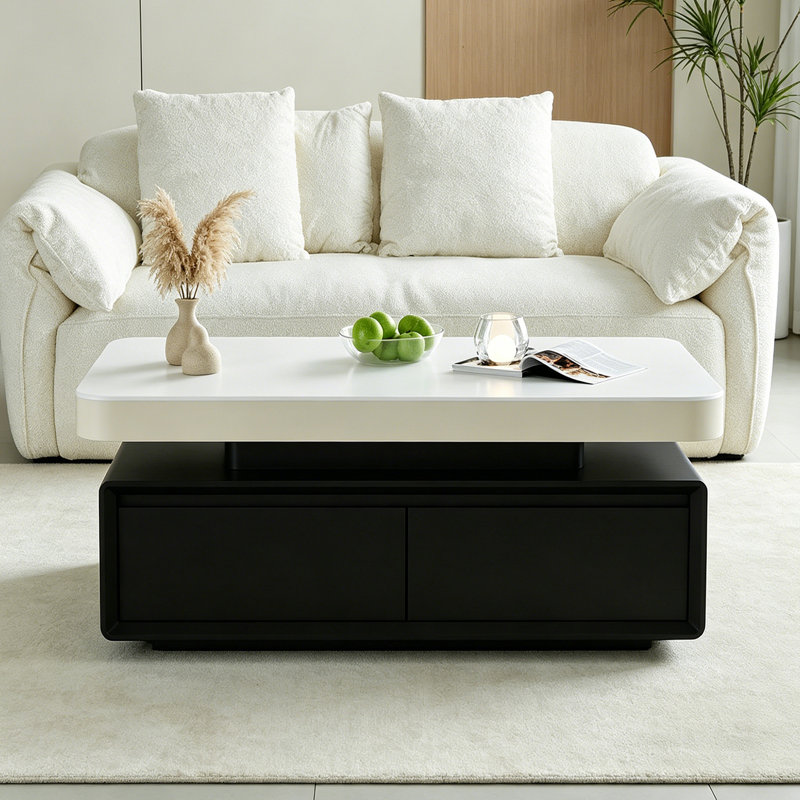 Riser, Blanc/Noir, H 17,71 po x L 47,24 po x l 23,62 po
