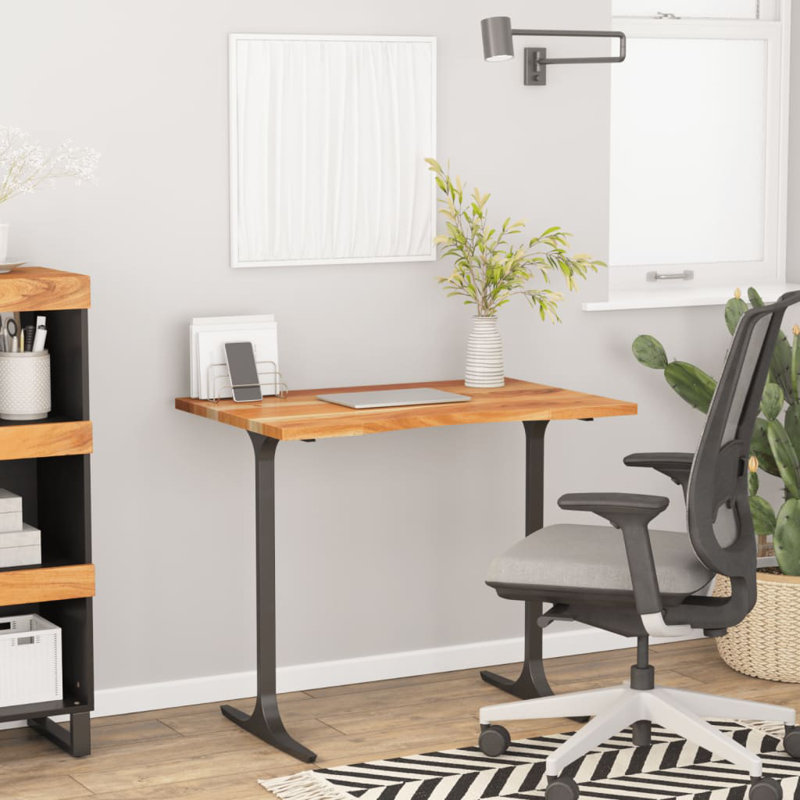 Merna Desk Table Top, 2.5cm H x 80cm W x 50cm D, Acacia Wood Natural