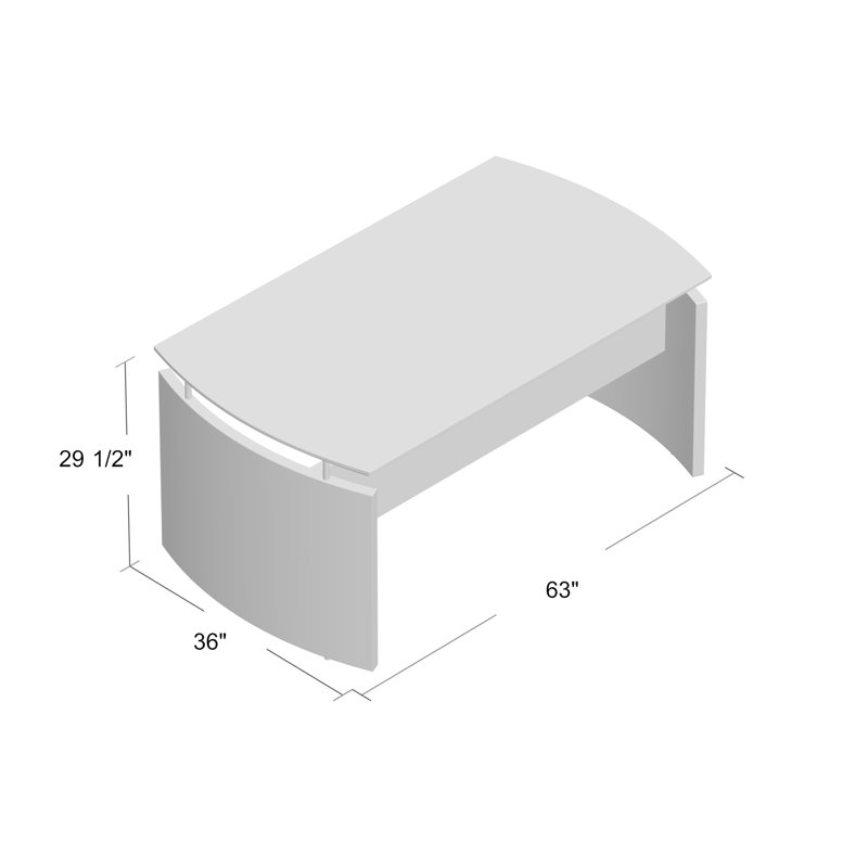 Medina Series Desk, Textured Sea Salt, 29.5" H x 72" W x 36" D