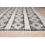 Tapis contemporain noir à motif géométrique à losanges en laine tissée à la main noire-124206413