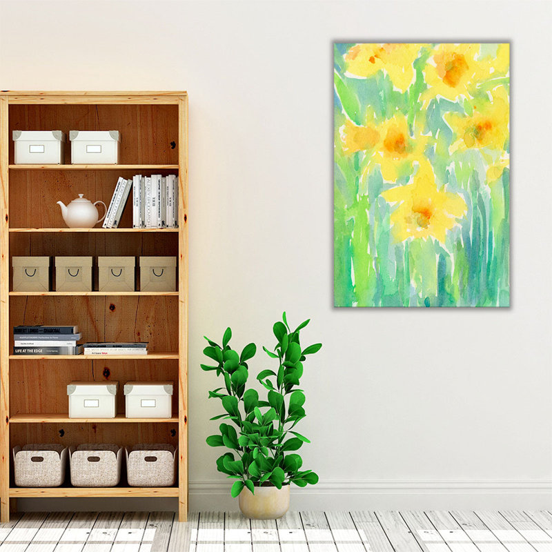 Daffodils I - reproduction d'art sur toile, H 30 po x l 20 po