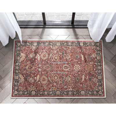  Asha Oriental Persian Flat-Weave Red Rug