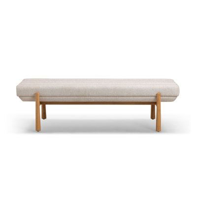 Banc en tissu texturé Julianna