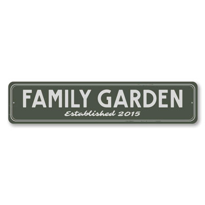 Plaque en aluminium Family Garden