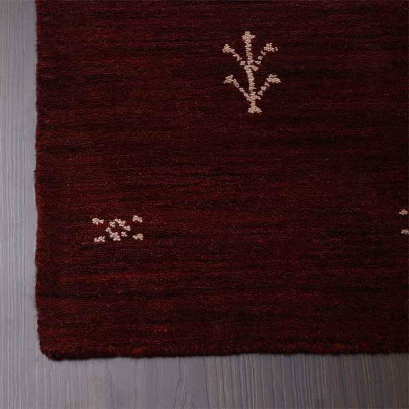 Tapis rectangulaires en laine tissée à la main Onna, Rectangulaire 4 pi x 6 pi