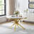  46.85"Faux Marble Top Stainless Steel Base Dining Table Set-866063337-866063383