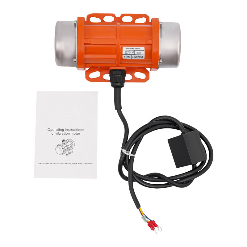 100W Electric Vibration Motor, Red/Silver