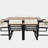 7 Pieces Outdoor Dining Set Patio Dining Table and Chair Set with and Removable Cushions for Patio, Backyard, Garden, Beige-1243418129