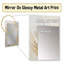 Minimalisme beige et or Dove I - miroir mural unique Dove, miroir moderne, art imprimé en métal-1487287960
