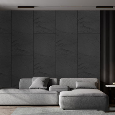 47,24 "* 23,62" panneaux de pierre artificielle, 4 panneaux de polyuréthane pour la décoration murale intérieure, panneaux muraux pour la maison, le bureau
