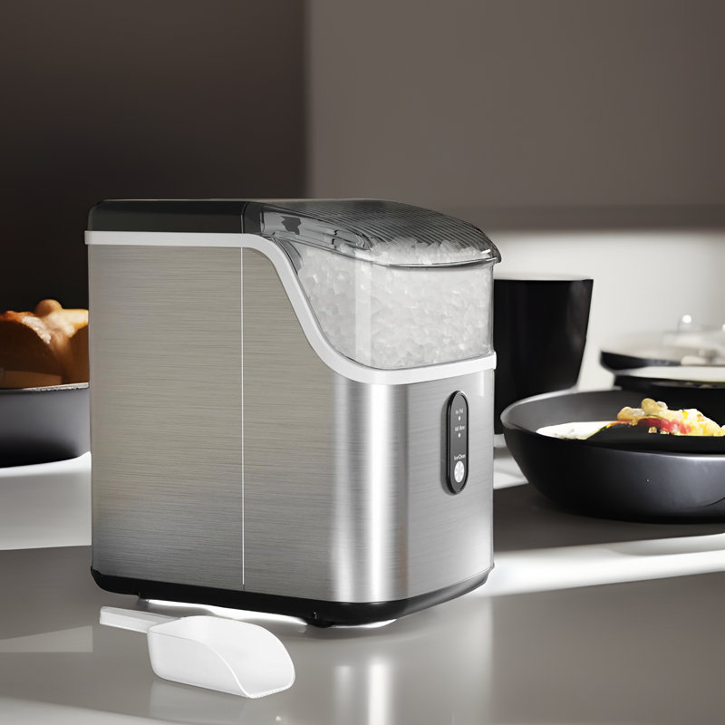 COWSAR 33 Lb. Machine à glaçons de comptoir à production quotidienne de glace transparente, glace sonique, autonettoyante, couvercle à coquille