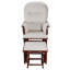 Fauteuil coulissant avec repose-pieds en microfibre beige