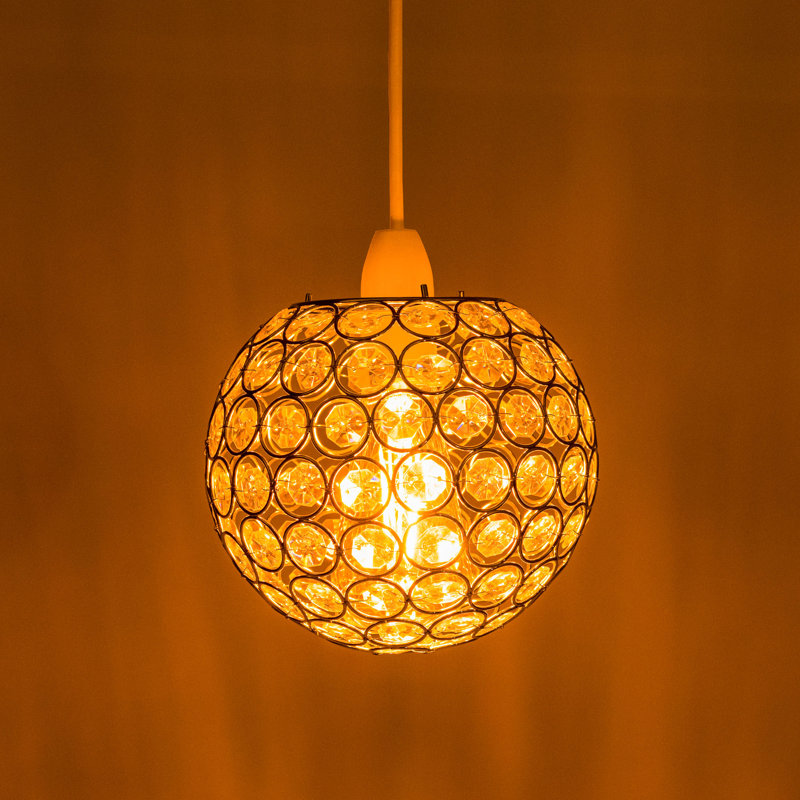 17cm H Round Pendant Shade ( Screw On ) in Chrome