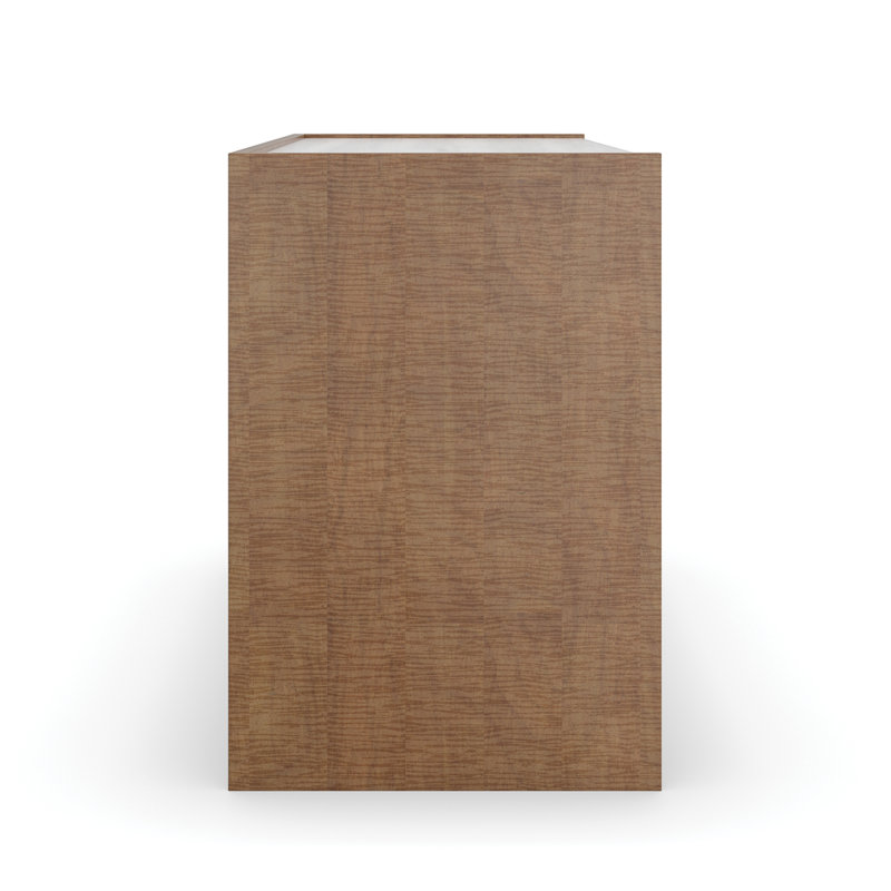 Avignon 3 - Drawer Solid Wood Nightstand, White/Burnished Adobe/Toasted Sycamore