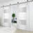 Sete Frosted Glass Barn White Doors with Installation Hardware Kit-58144866-58144855