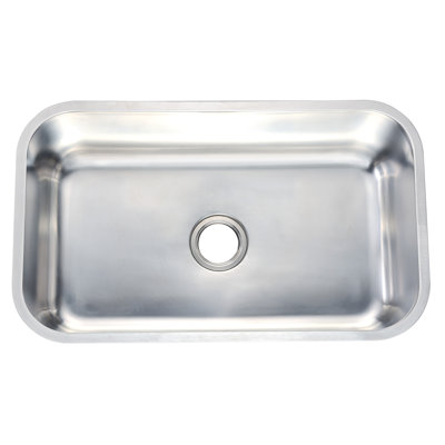 29.5'' L Undermount Single Bowl Stainless Steel Kitchen Sink