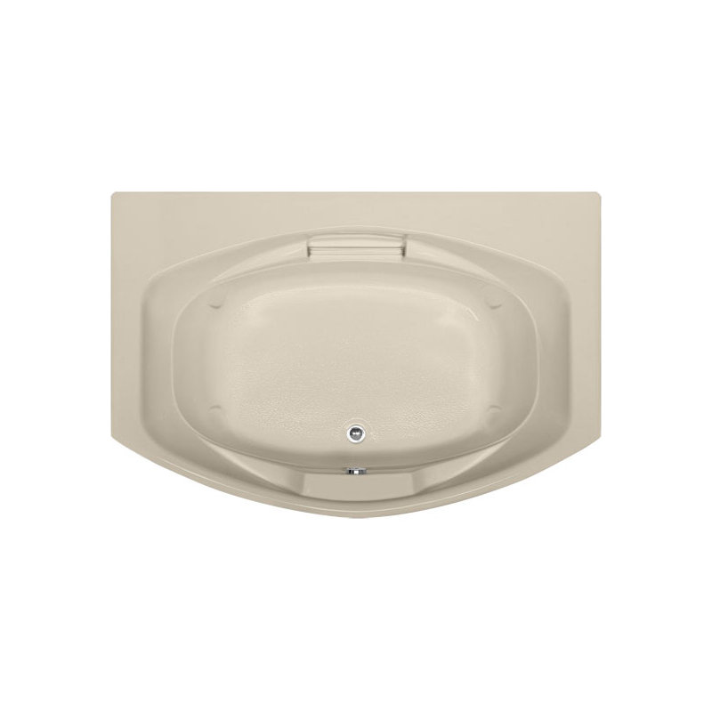 Jessica 60'' L Soaking Bathtub, White, Polished Chrome