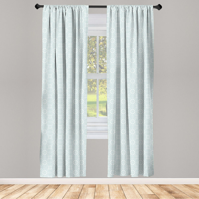 Geometric Semi-Sheer Rod Pocket Curtain Panels, 28" x 63"
