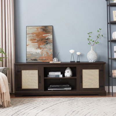 Multifunctional TV Stand With Open And Closed Storage, Ideal For Organizing Home Entertainment And Enhancing Room Decor