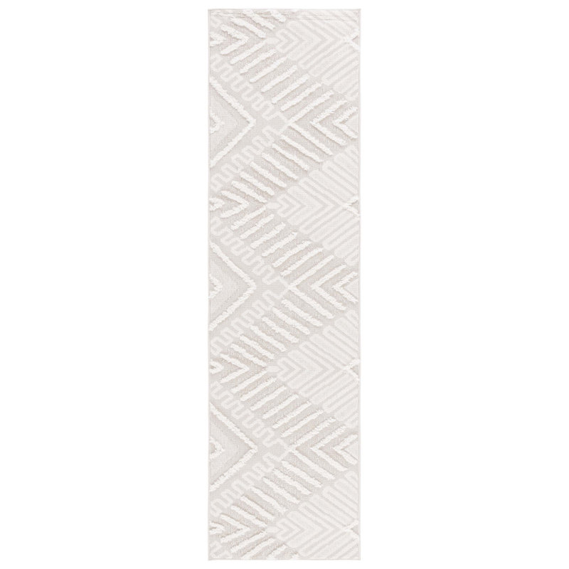 Tapis beige / ivoire Kells 104, Tapis de couloir 2 pi 2 po x 8 pi