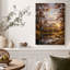 «Glass Greenhouse in Autumn Forest with Pond Reflection», art mural-1158252176