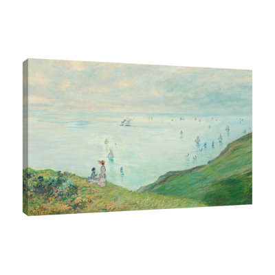 "Falaises à Pourville" par Claude Monet - reproduction d'art sur toile tendue