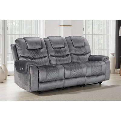 Bostin 3 Seater Chenille Electric Reclining Sofa