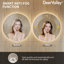 DeerValley 32 Inch Round LED Bathroom Mirror with Bluetooth Speaker, Dimmable Backlit Vanity Mirror