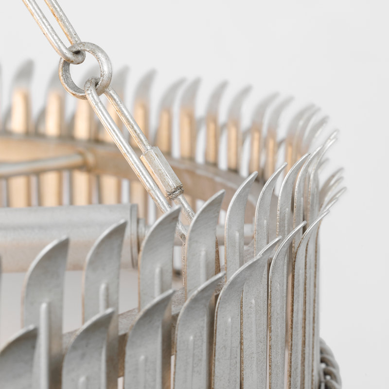 Leslie 9 - Light Chandelier, Burnished Silver Leaf