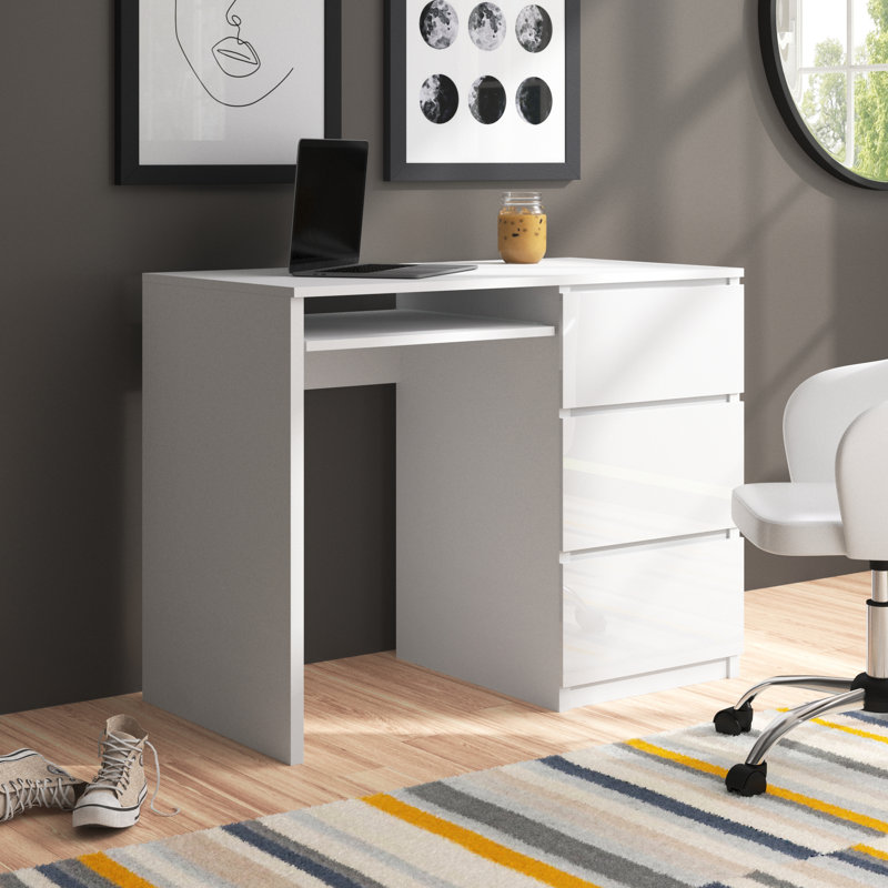 Lecuyer Computer Desk, Right, White