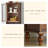 Modern Nut-Brown Solid Wood Display Stand