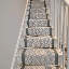 Crucial Trading Enigma Waterfall Mist Wool Stair Runner With Grey Green Herringbone Border
