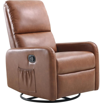 360° Swivel Glider Recliner Nursery Chair With Massage, Rocker & Recline Functions For Nursery/Living Room -  Hokku Designs, 96EA5D25511F40B192DEEFC12CA88092