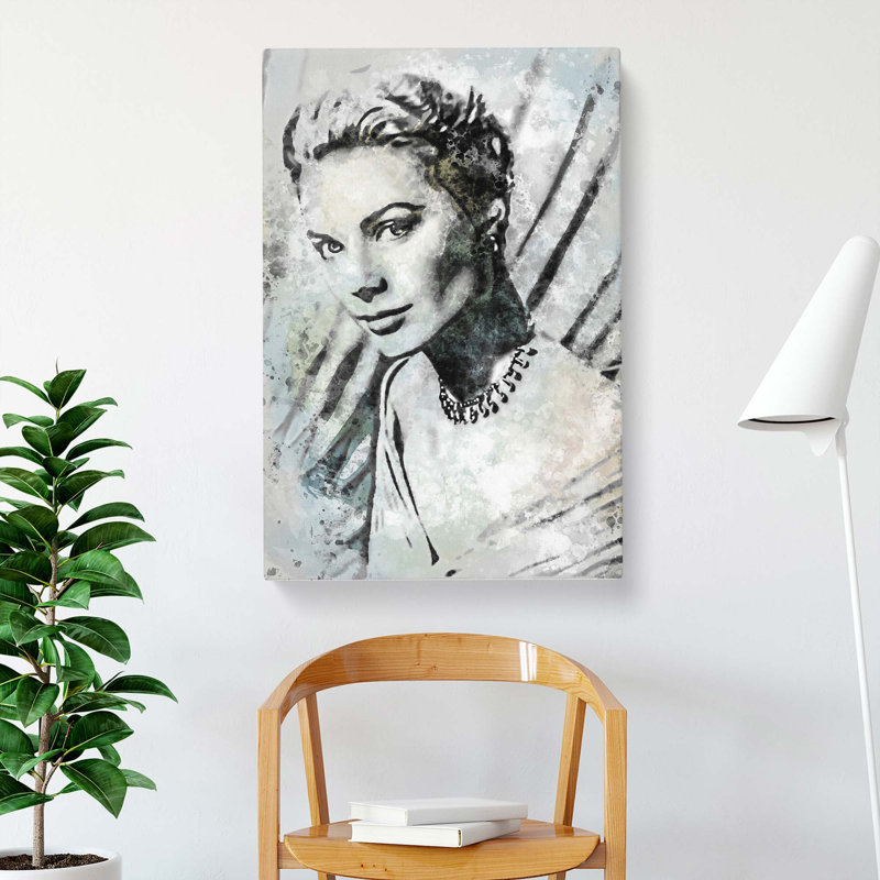 Grace Kelly in Abstract - Wrapped Canvas, 76cm H x 50cm W x 3cm D
