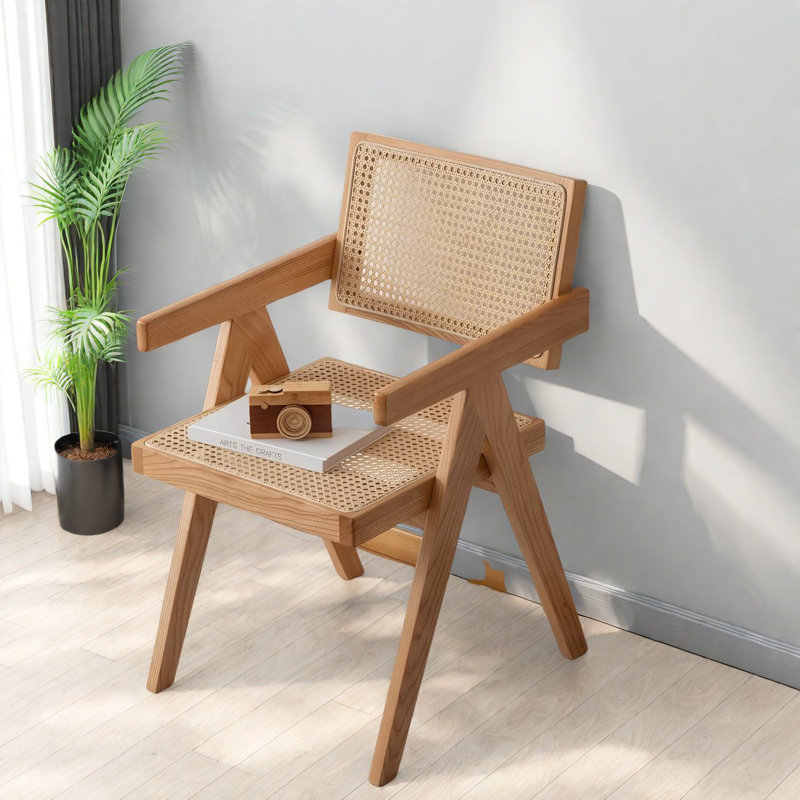 Chaises de salle à manger en bois confortables, bois d'hévéa, design moderne Mid-Century pour la maison et la cuisine