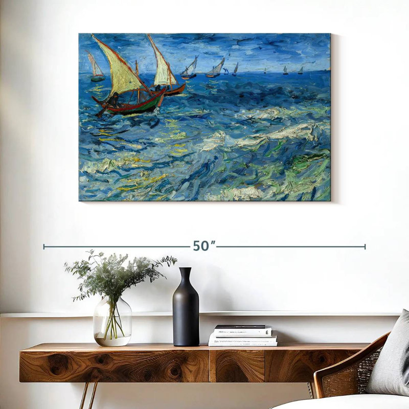 Mehar Fishing Boats At Saintes-Maries, 26" H x 39" W