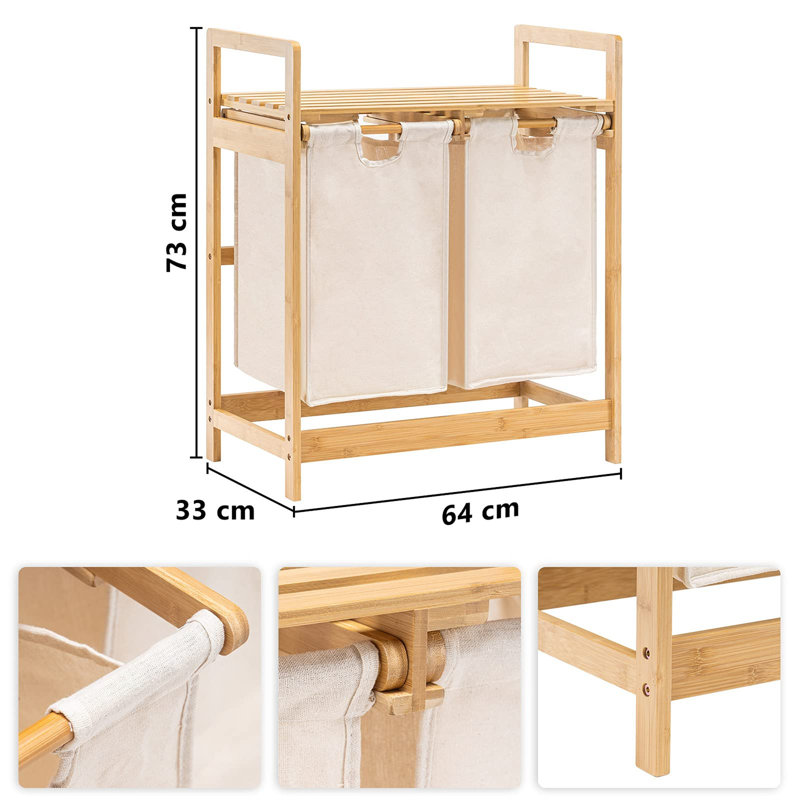 Laundry Sorter with Handles, Beige