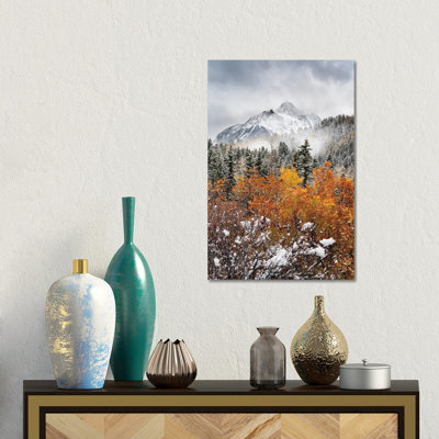Mount Sneffels Autumn Snowstorm - Colorado's San Juan Mountains Snowy Fall Colors Scenery 1 Piece Wall Art on Canvas