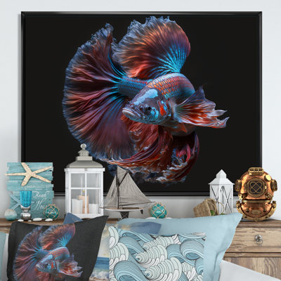Watett - Magnifique Bettafish dans les tons de bleu et de mauve IV - Imprimé