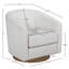 Fauteuil d'appoint pivotant rembourré en tissu performance Modra Beige-129775796
