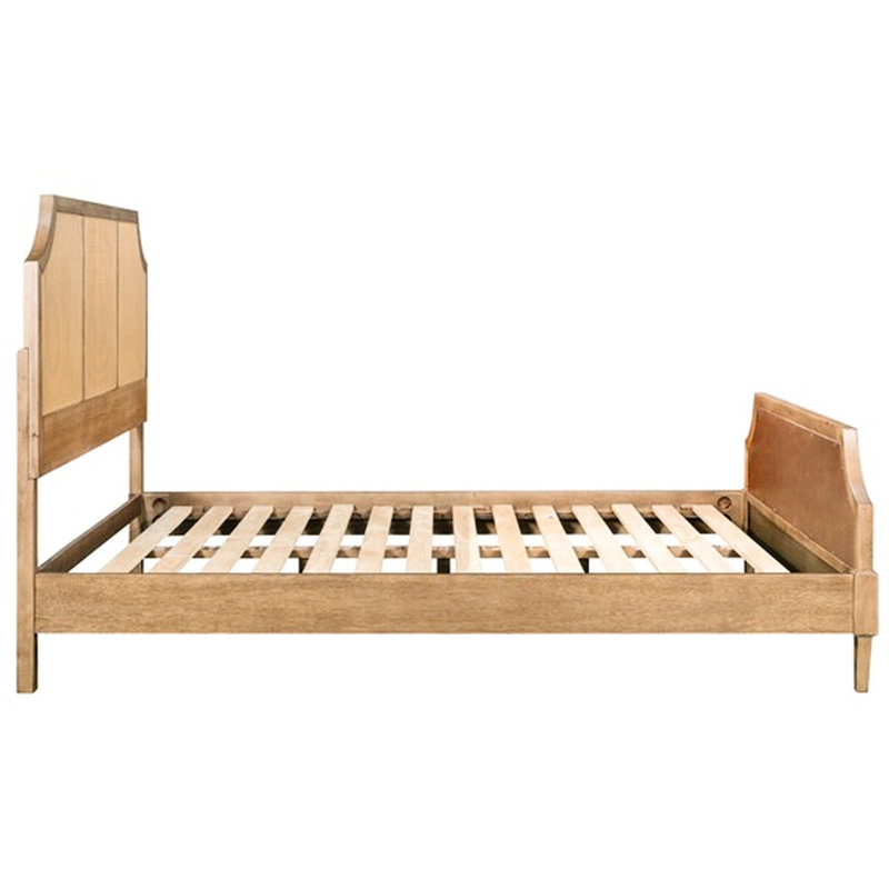 Lit plateforme tissé en forme de canne pour matelas grand format