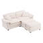 Canapé modulaire surdimensionné à assise profonde et siège réversible avec 2 repose-pieds et coussins-312829226