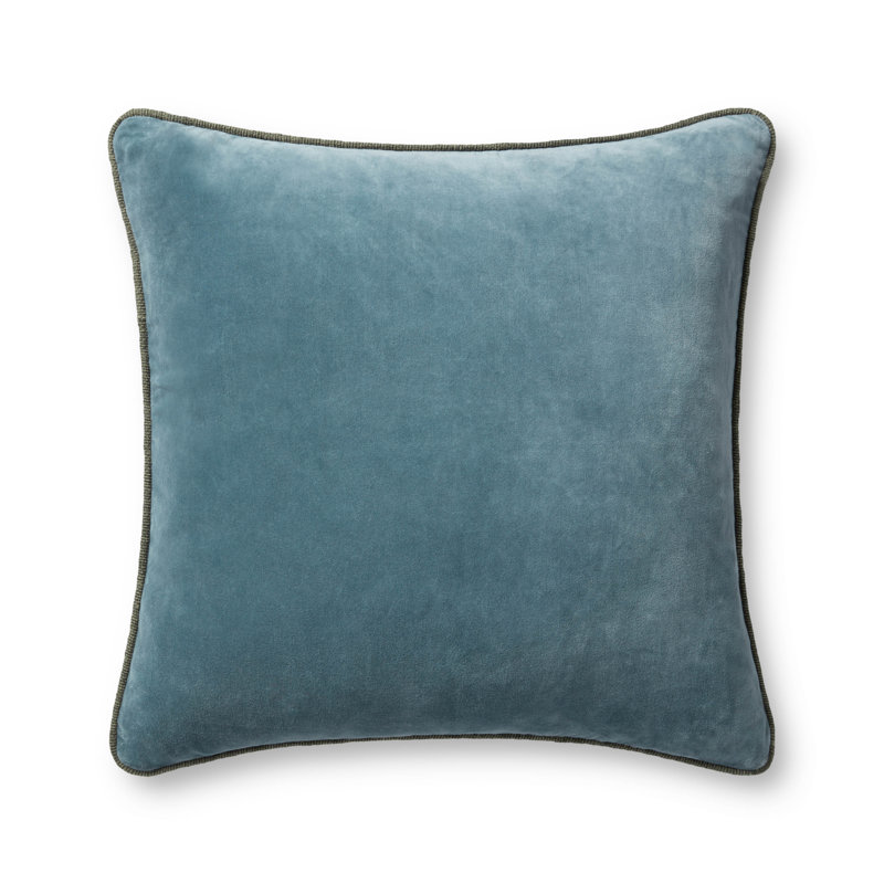Coussin réversible Chris Loves Julia x Loloi, H 22 po x l 22 po, Bleu, Inférieur