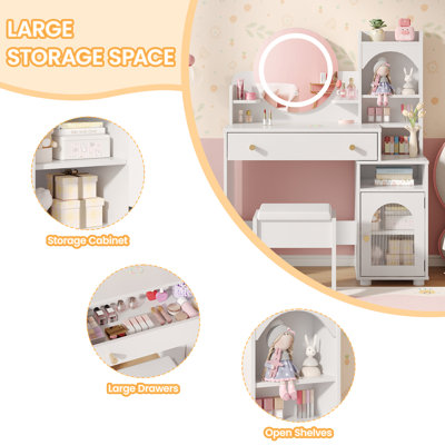 Vanity Desk With Mirror And Lights