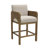 Upholstered Seat Counter Stool With Solid Wood Frame, Arch-Shaped Arm Bar Height Counter Stool For Kitchen/Dining Room/Restaurant-1240285548