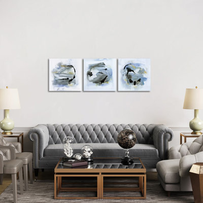 Cool Water Triptych - Canvas Wall Art Set - Wrapped Canvas (Set of 3)