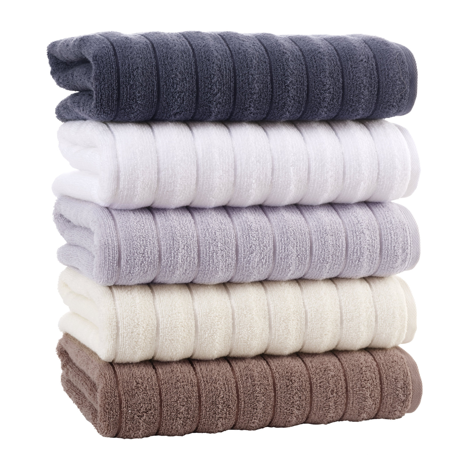 Rachel Ribbed Turkish Cotton Hand Towels, Cream